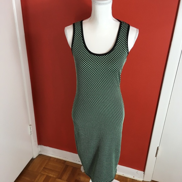 DGNY Ladies/Jrs. black & green sleeveless dress - Picture 2 of 8